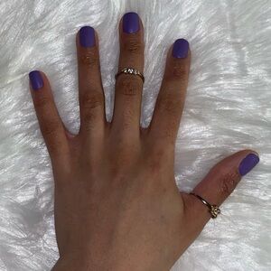 10pcs Extra Short Square Matte Purple Press on Nails